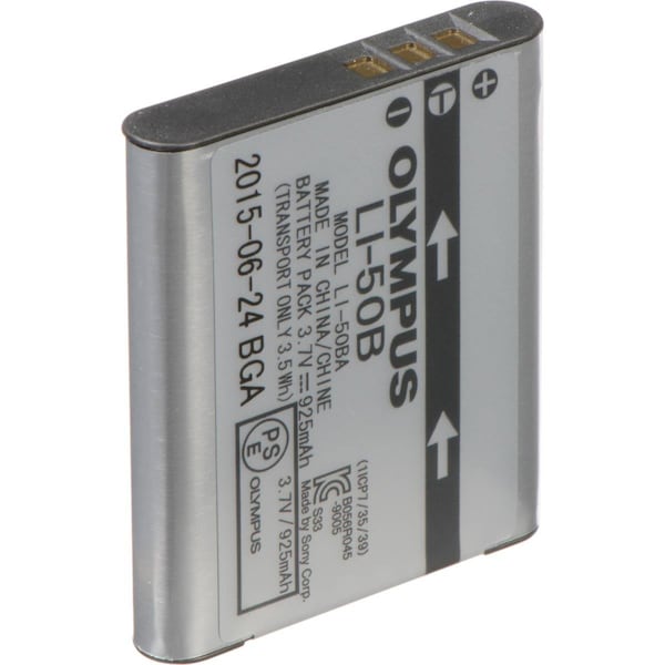 Olympus Olympus LI-50B Rechargeable Lithium-Ion Battery - For Camera - Battery Rechargeable - 925 mAh - 3.7 V DC V620059SU000 - main